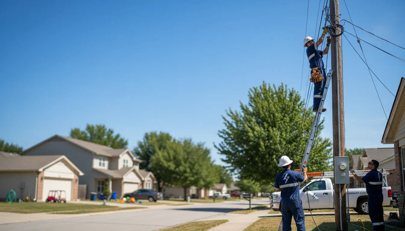 Residential electrician providing installation services in Leroy, TX